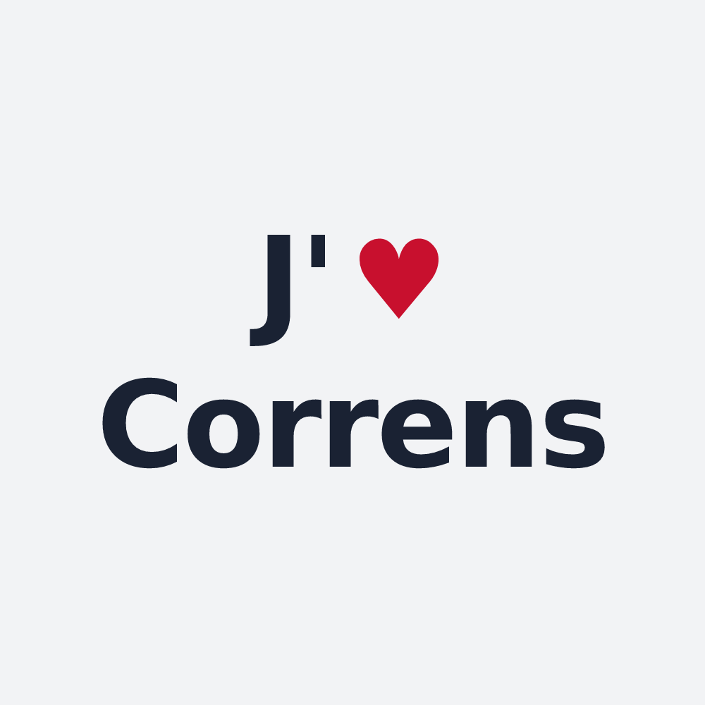 Poster personnalisé Correns — design « J'aime Correns » imprimé sur le poster