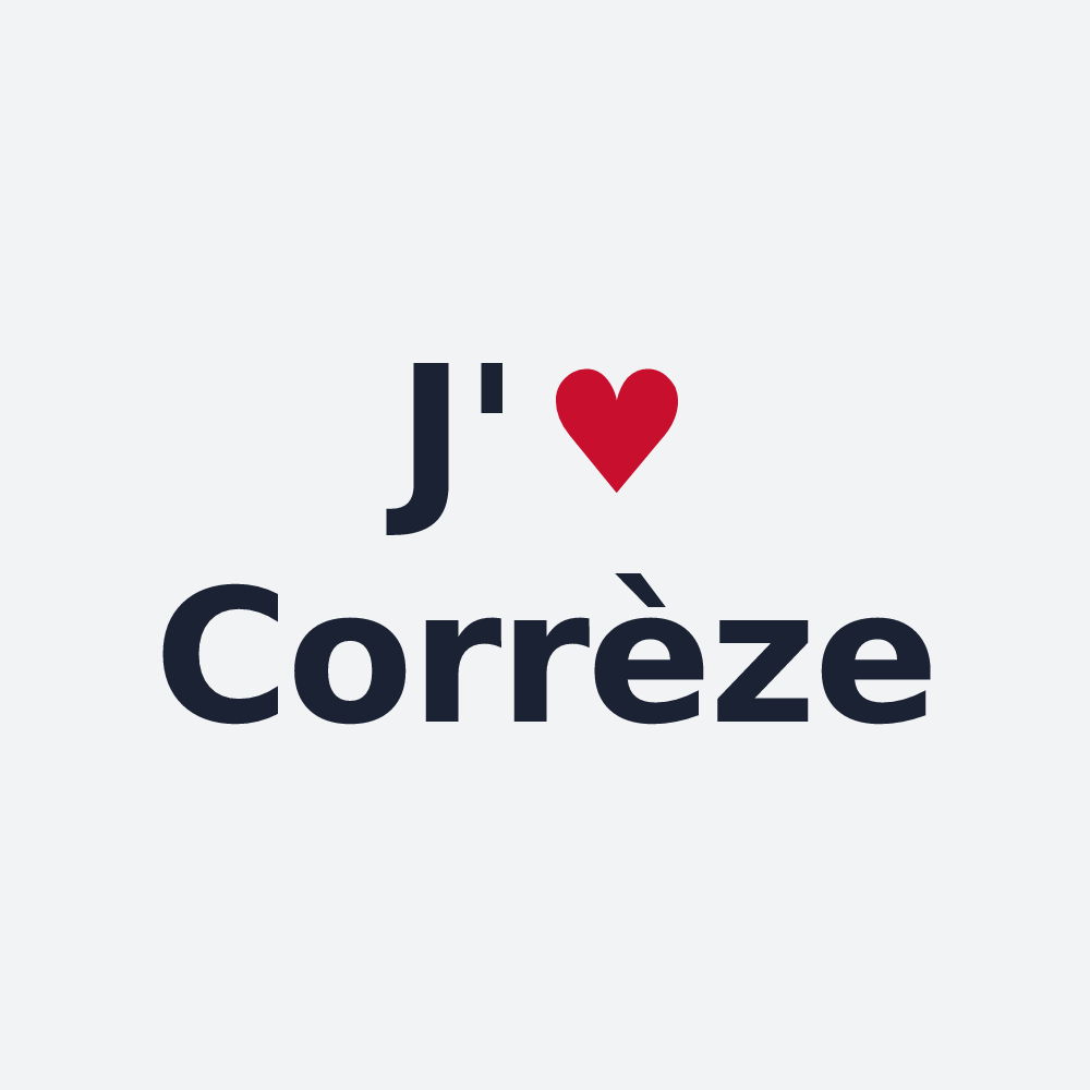 Poster personnalisé Corrèze — design J'aime Corrèze