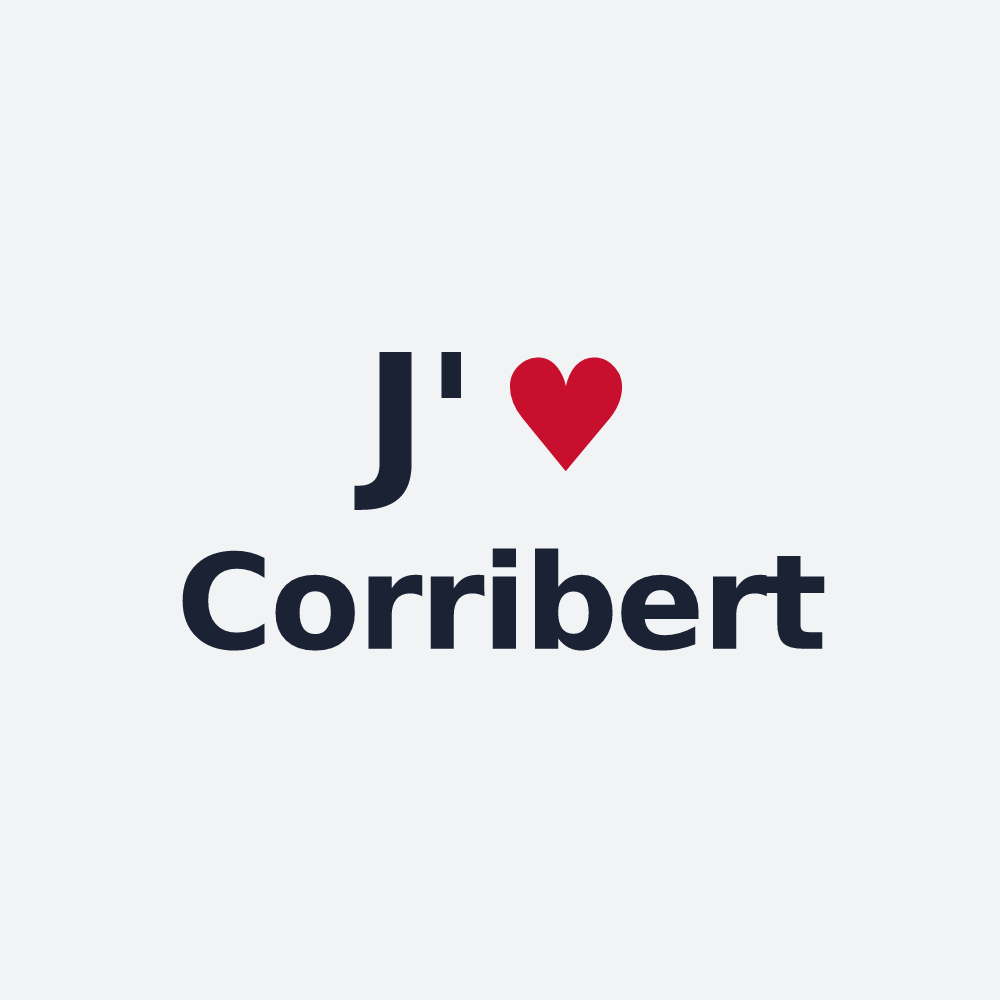 Poster personnalisé Corribert — design J'aime Corribert