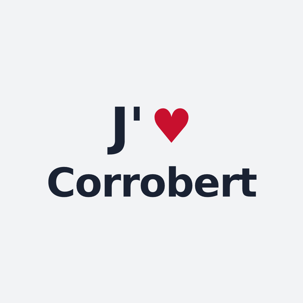 Poster personnalisé Corrobert — design J'aime Corrobert