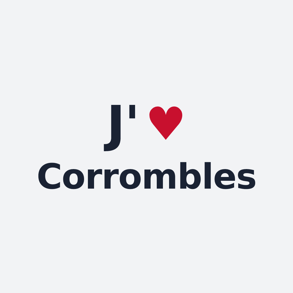 Poster personnalisé Corrombles — design J'aime Corrombles