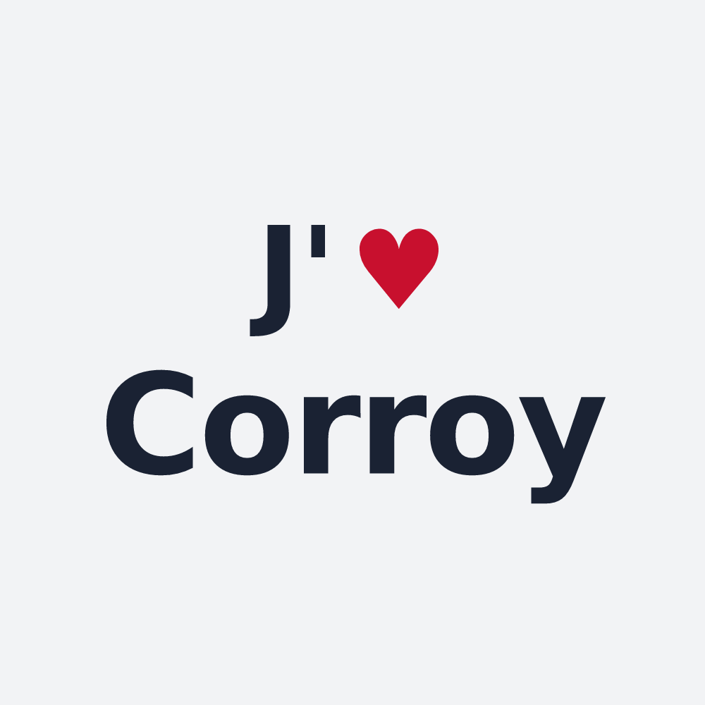 Poster personnalisé Corroy — design J'aime Corroy