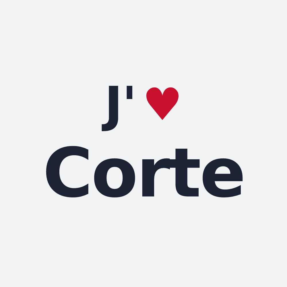 Poster personnalisé Corte — design J'aime Corte