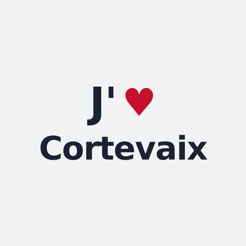 Poster personnalisé Cortevaix — design « J'aime Cortevaix » imprimé sur le poster