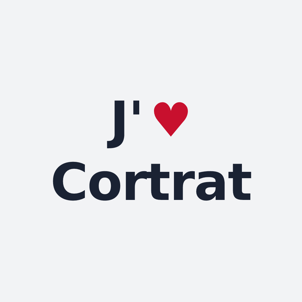 Poster personnalisé Cortrat — design J'aime Cortrat