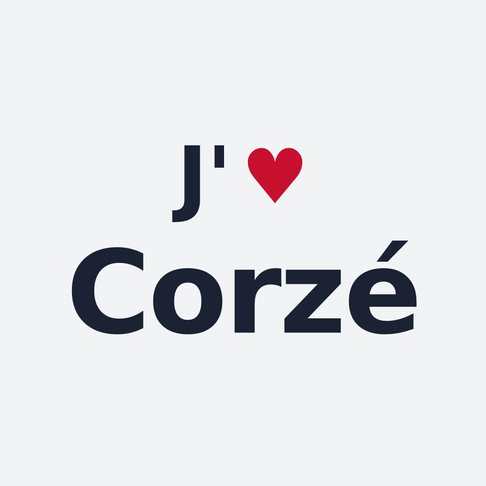 Poster personnalisé Corzé — design J'aime Corzé