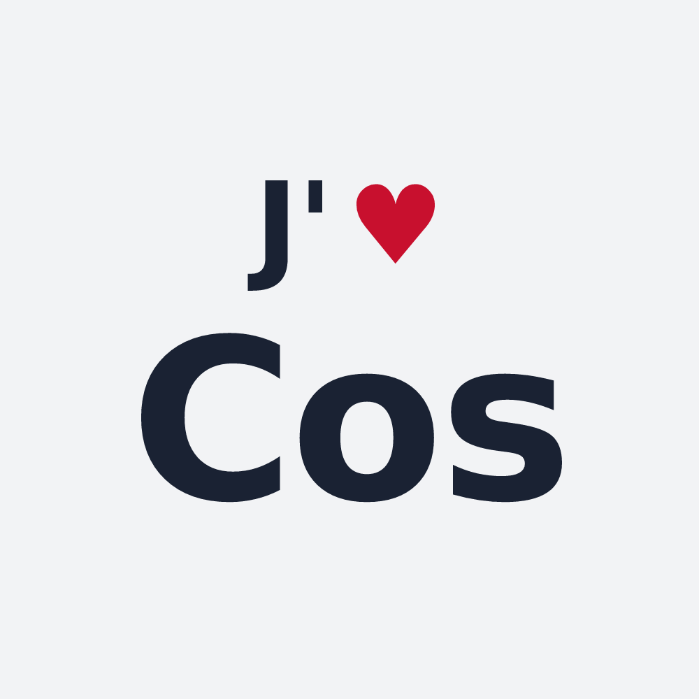 Poster personnalisé Cos — design « J'aime Cos » imprimé sur le poster
