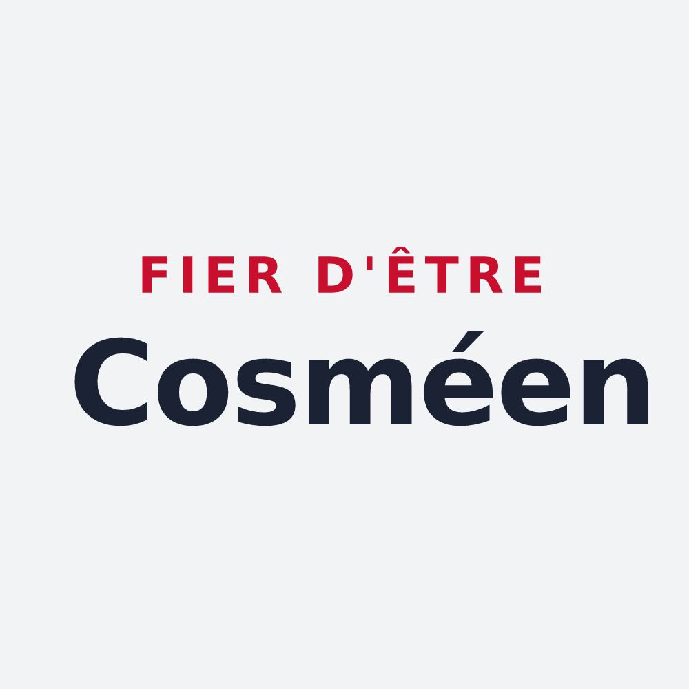Poster « Fier d'être Cosméen » — design pour Cosmes