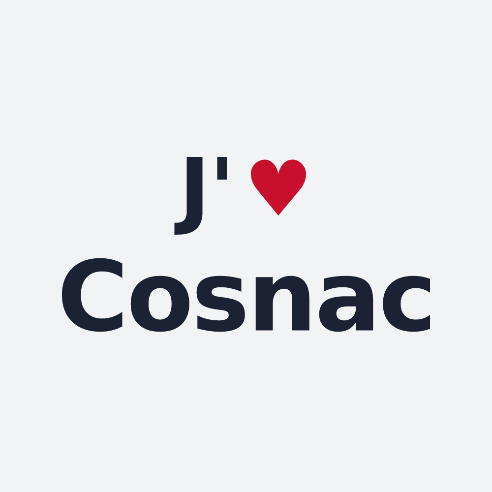 Poster personnalisé Cosnac — design J'aime Cosnac