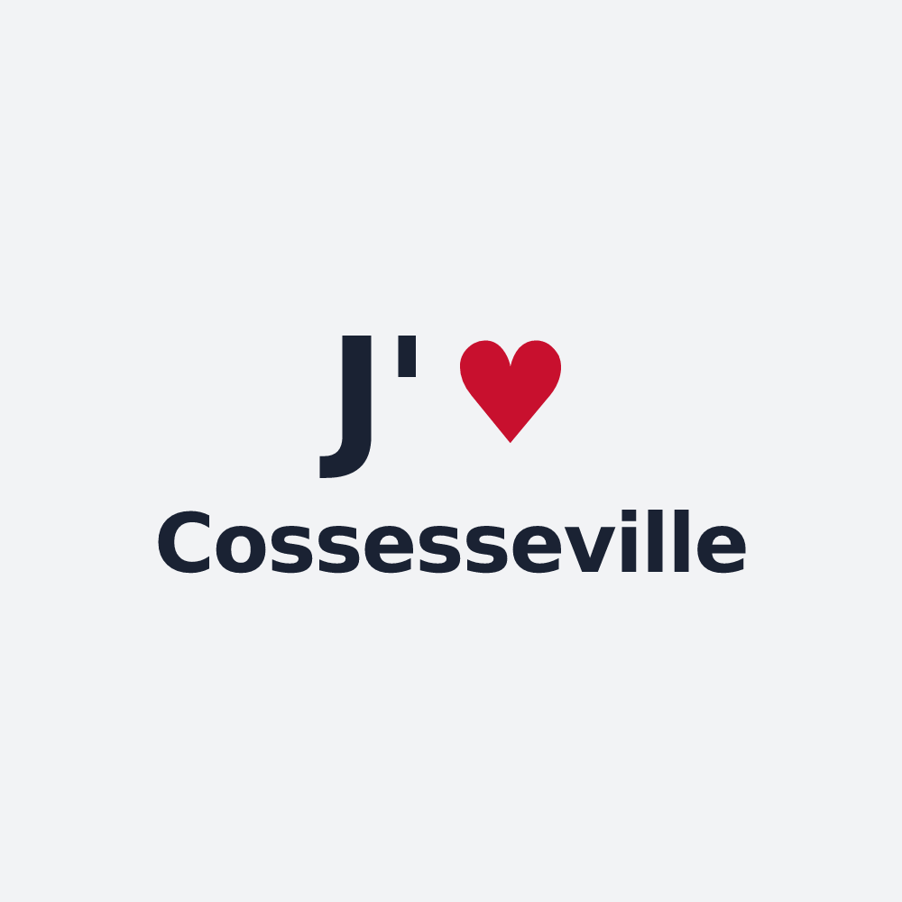 Poster personnalisé Cossesseville — design J'aime Cossesseville