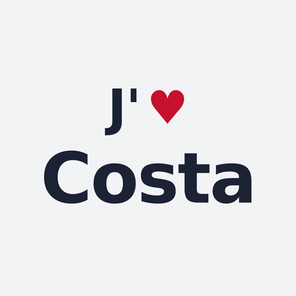 Poster personnalisé Costa — design J'aime Costa