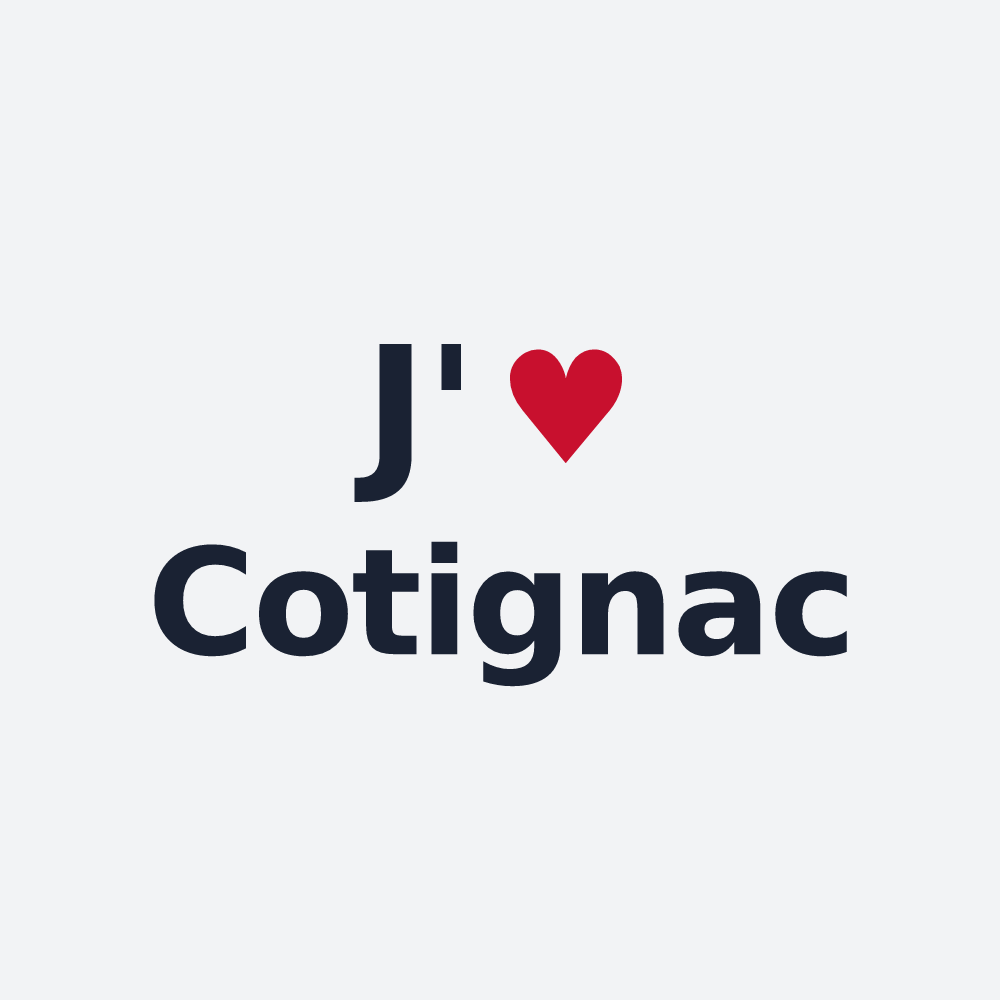 Poster personnalisé Cotignac — design J'aime Cotignac