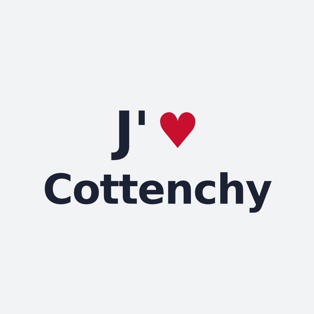 Poster personnalisé Cottenchy — design J'aime Cottenchy