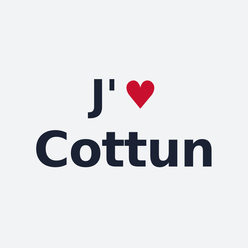 Poster personnalisé Cottun — design J'aime Cottun
