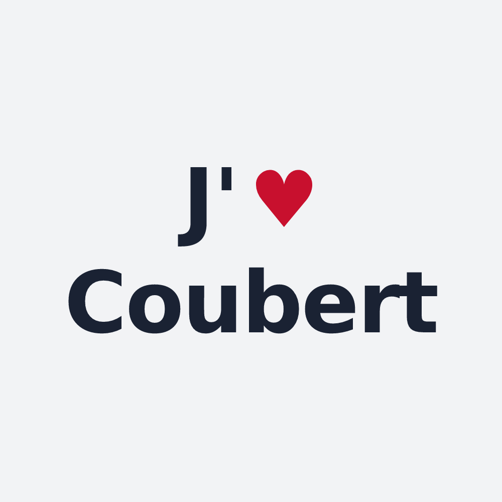 Poster personnalisé Coubert — design J'aime Coubert