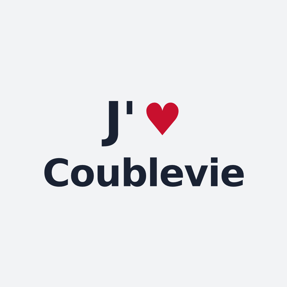 Poster personnalisé Coublevie — design J'aime Coublevie