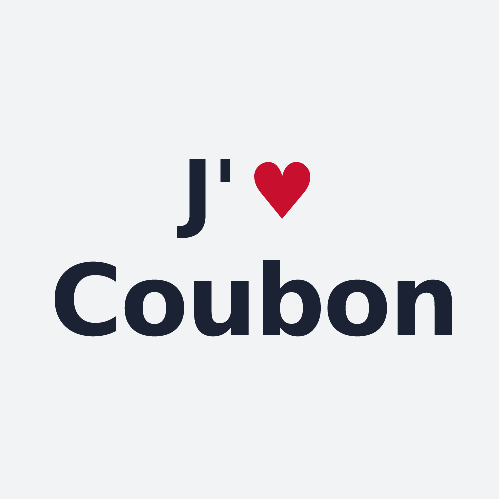 Poster personnalisé Coubon — design J'aime Coubon