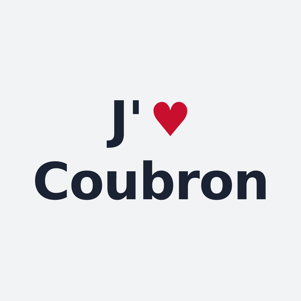 Poster personnalisé Coubron — design J'aime Coubron