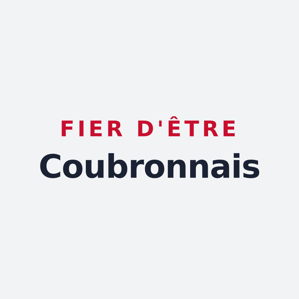 Poster « Fier d'être Coubronnais » — design pour Coubron