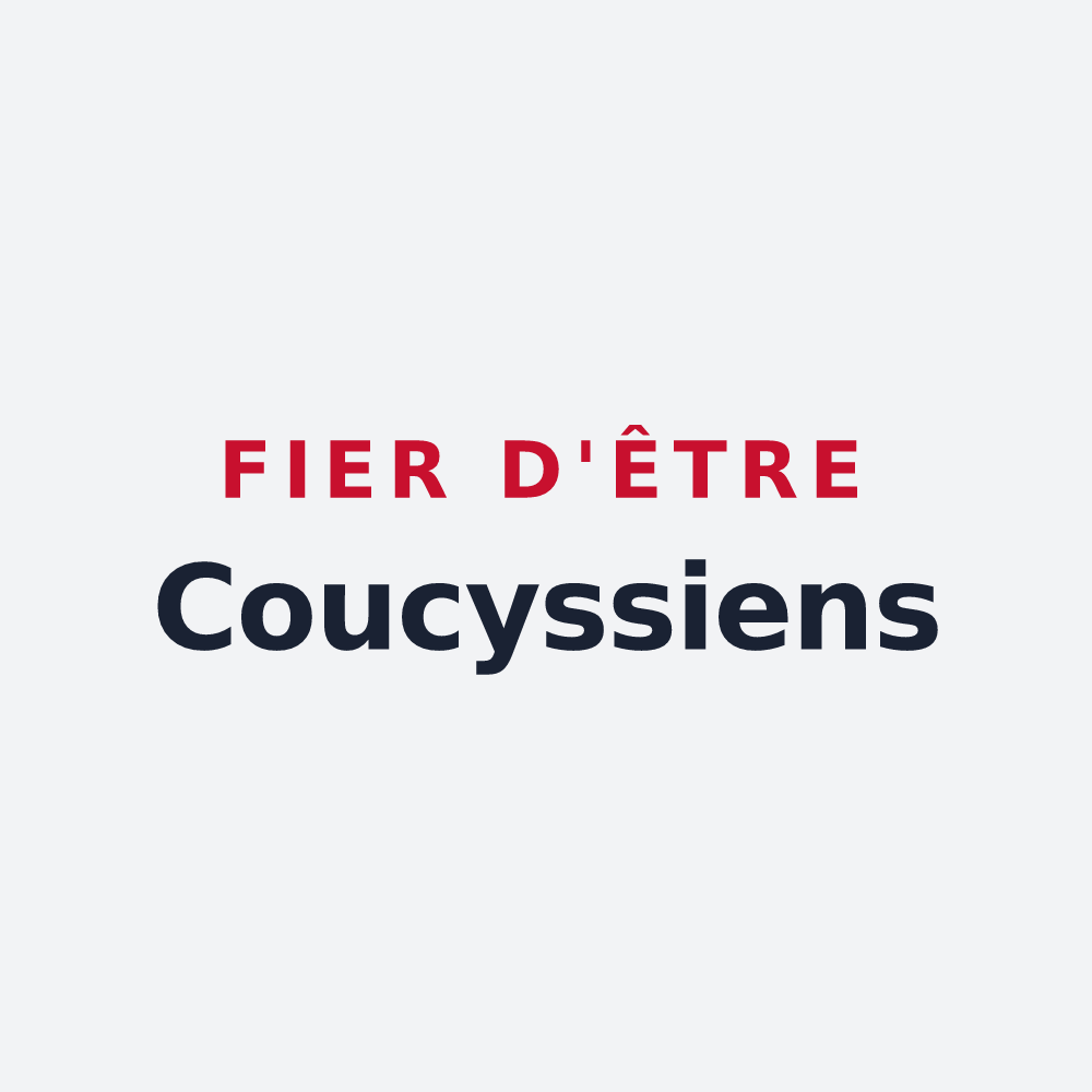 Poster « Fier d'être Coucyssiens » — design pour Coucy-le-Château-Auffrique