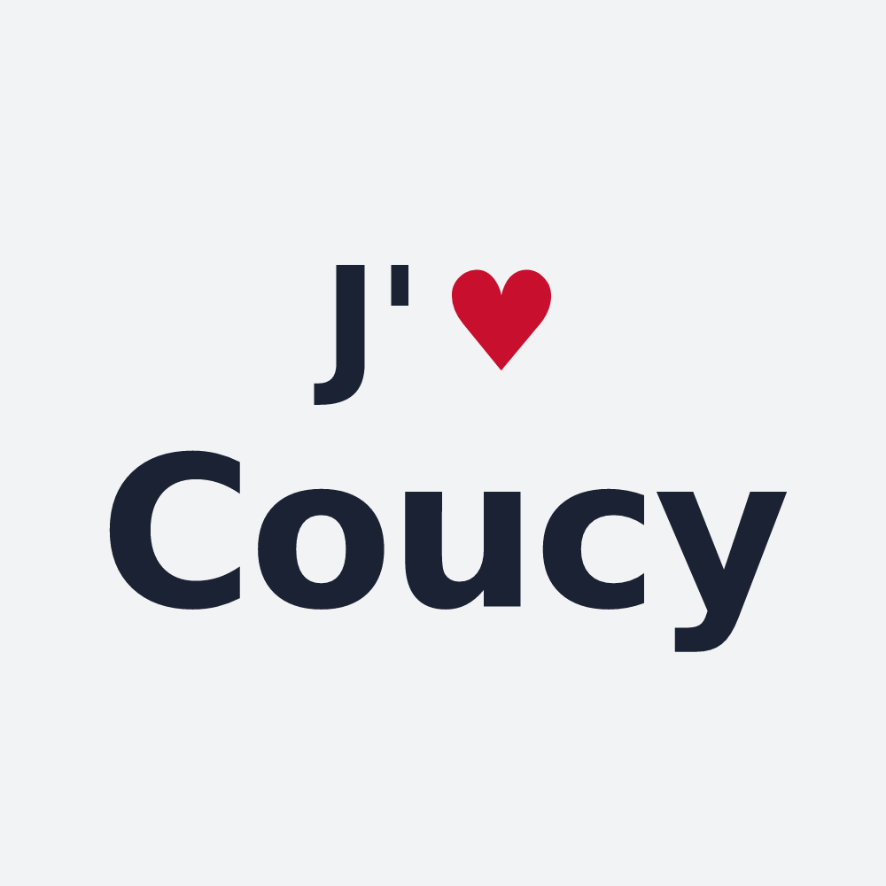Poster personnalisé Coucy — design J'aime Coucy
