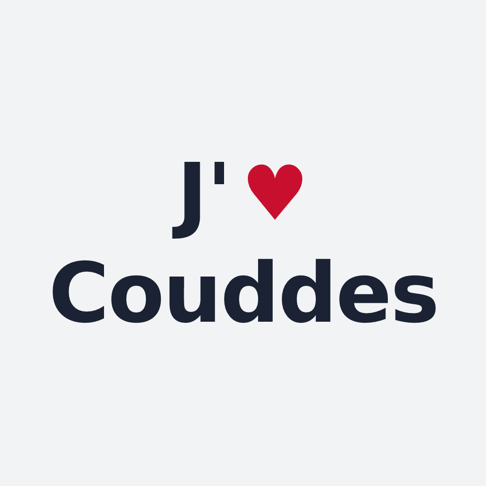 Poster personnalisé Couddes — design J'aime Couddes