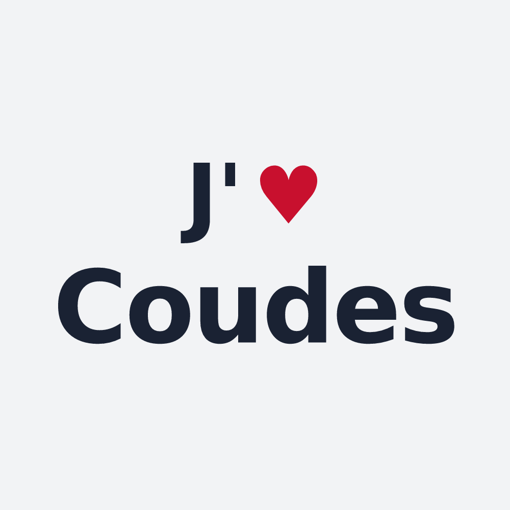 Poster personnalisé Coudes — design J'aime Coudes