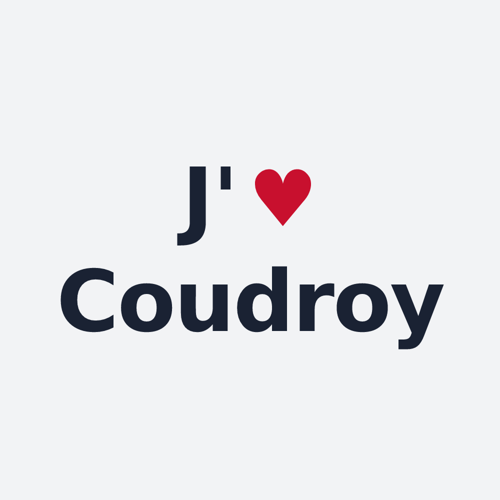 Poster personnalisé Coudroy — design J'aime Coudroy