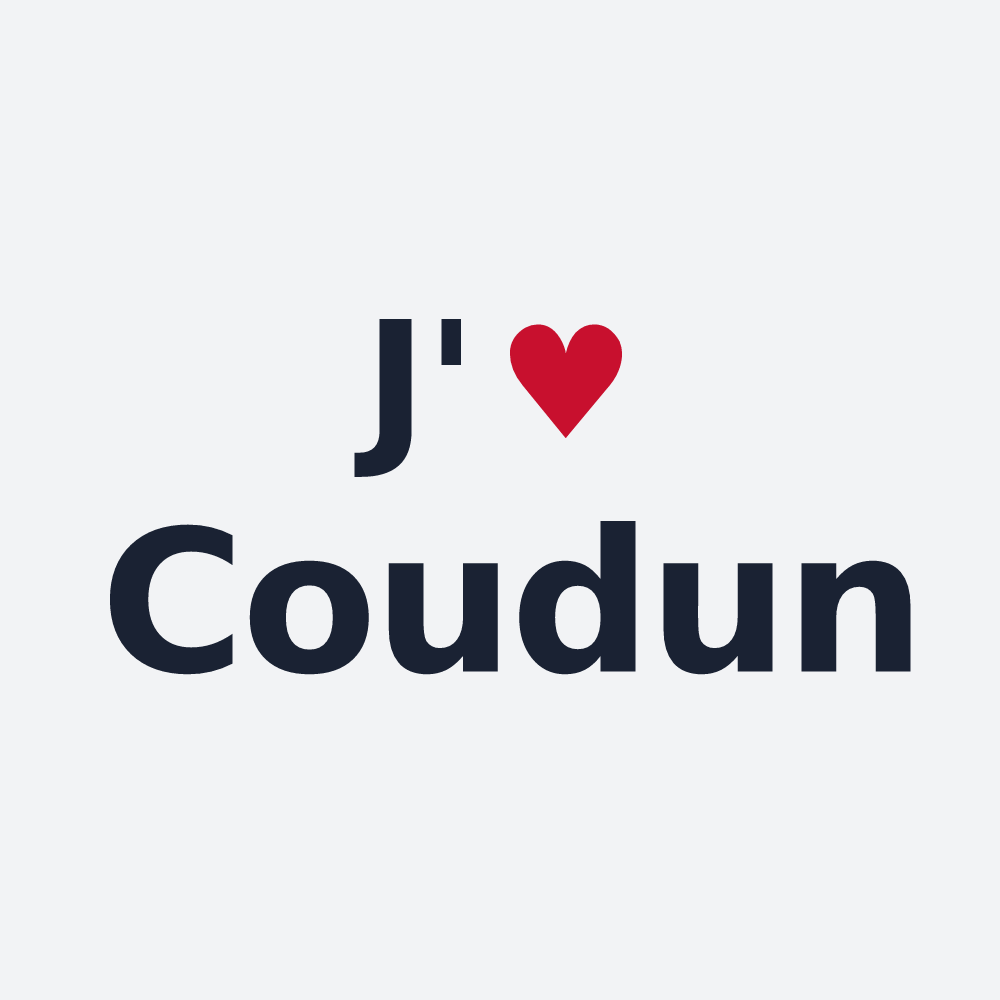 Poster personnalisé Coudun — design J'aime Coudun