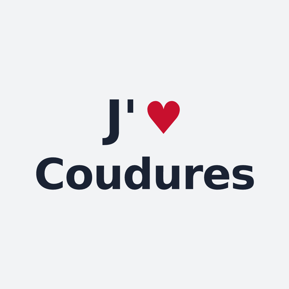 Poster personnalisé Coudures — design J'aime Coudures