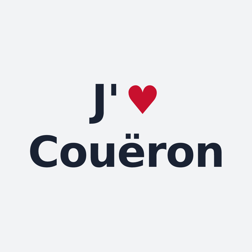 Poster personnalisé Couëron — design « J'aime Couëron » imprimé sur le poster