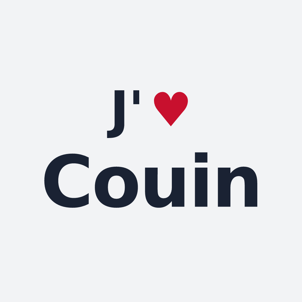 Poster personnalisé Couin — design J'aime Couin
