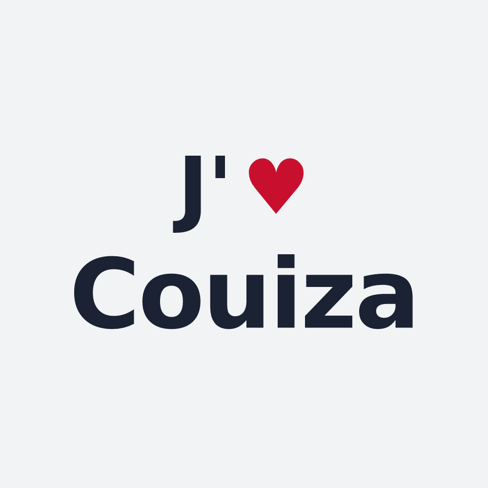 Poster personnalisé Couiza — design J'aime Couiza