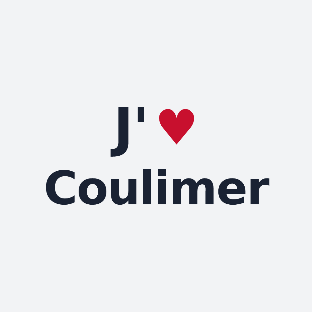 Poster personnalisé Coulimer — design « J'aime Coulimer » imprimé sur le poster