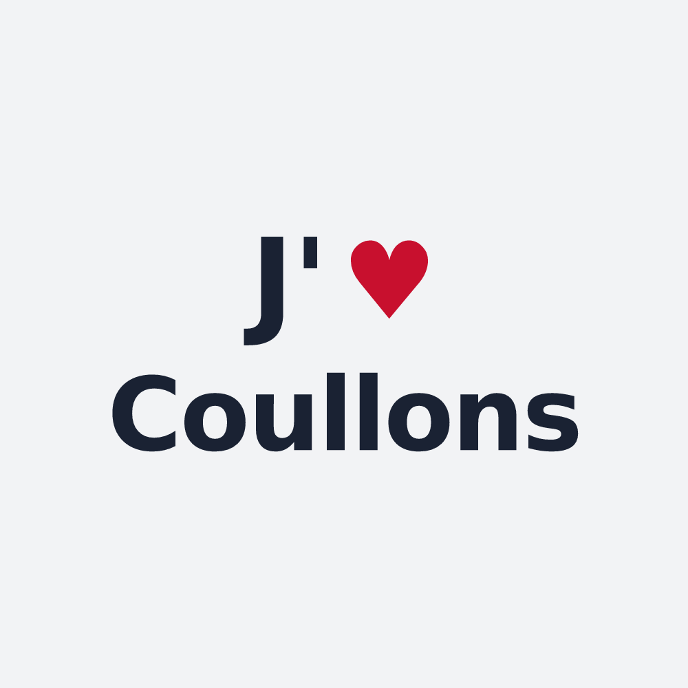 Poster personnalisé Coullons — design « J'aime Coullons » imprimé sur le poster