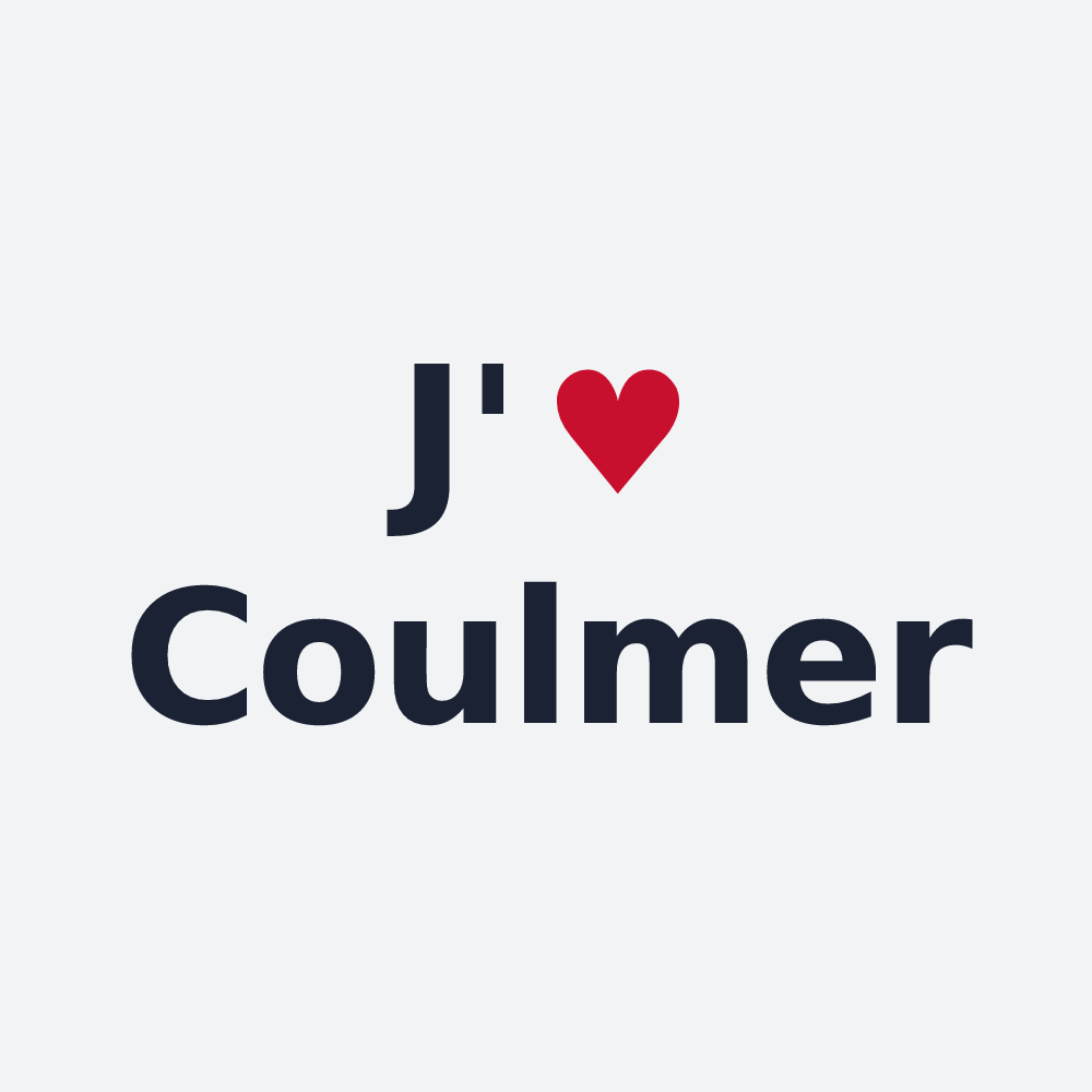 Poster personnalisé Coulmer — design J'aime Coulmer