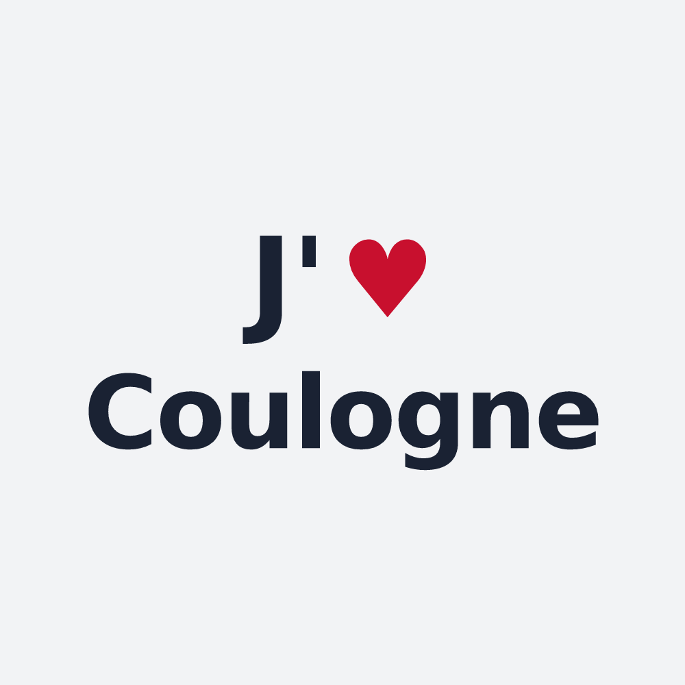 Poster personnalisé Coulogne — design « J'aime Coulogne » imprimé sur le poster