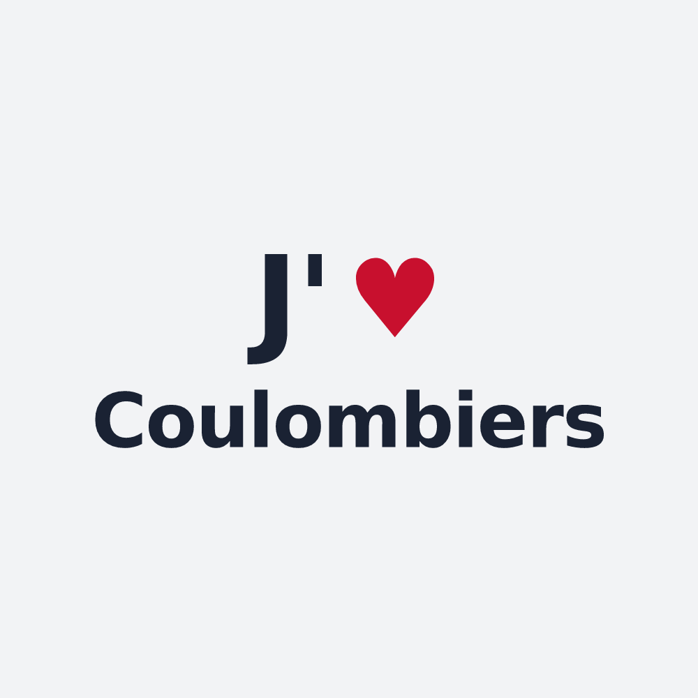 Poster personnalisé Coulombiers — design J'aime Coulombiers