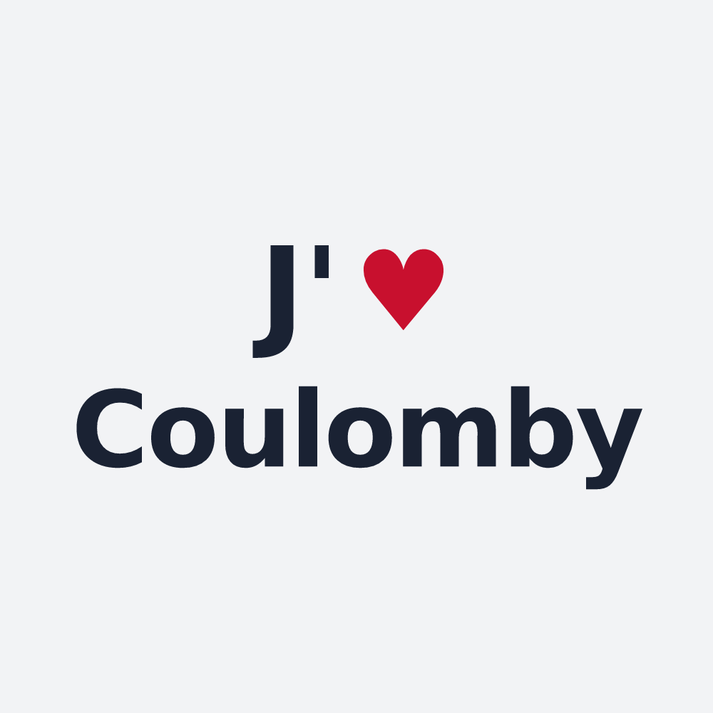 Poster personnalisé Coulomby — design J'aime Coulomby