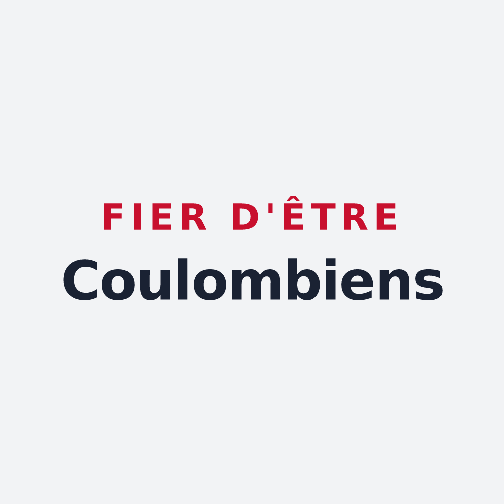 Poster « Fier d'être Coulombiens » — design pour Coulomby