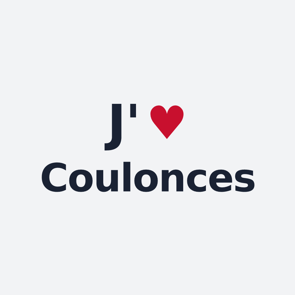 Poster personnalisé Coulonces — design J'aime Coulonces
