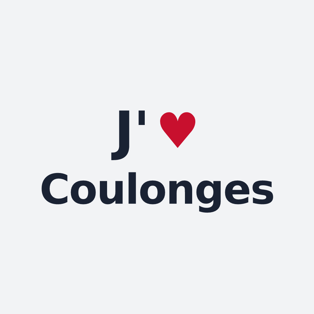 Poster personnalisé Coulonges — design « J'aime Coulonges » imprimé sur le poster