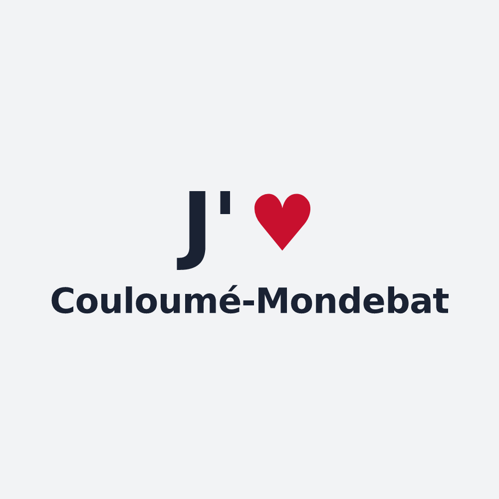 Poster personnalisé Couloumé-Mondebat — design J'aime Couloumé-Mondebat