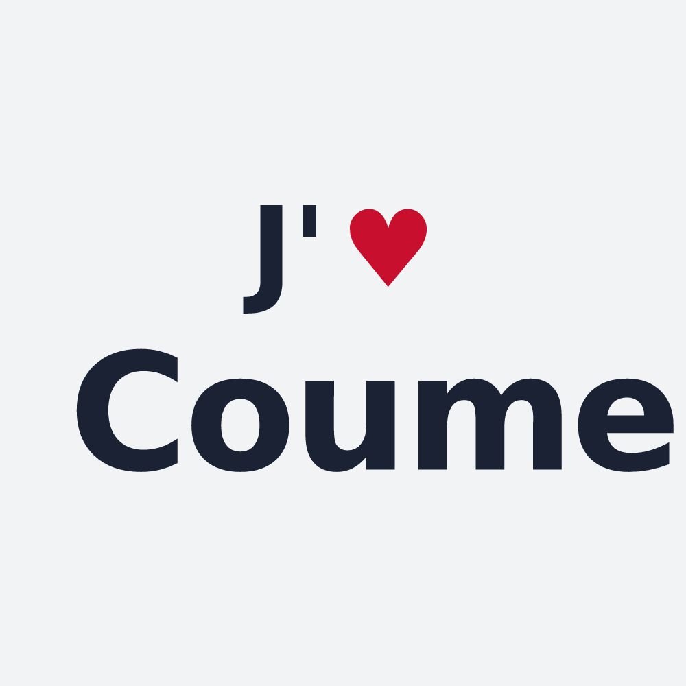 Poster personnalisé Coume — design J'aime Coume