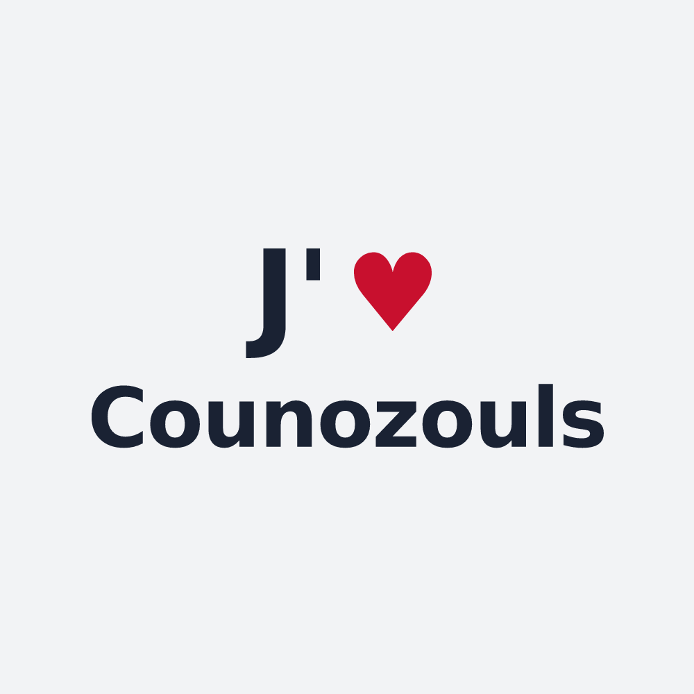 Poster personnalisé Counozouls — design J'aime Counozouls