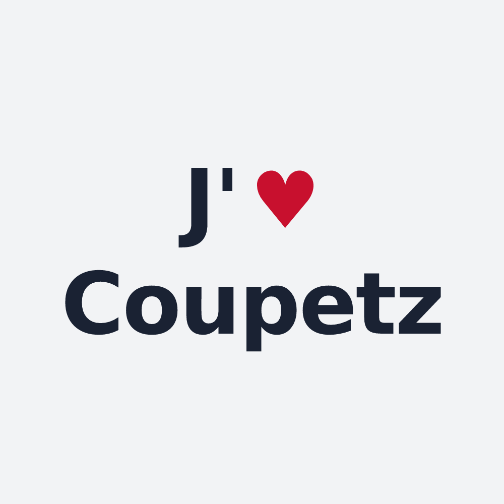 Poster personnalisé Coupetz — design J'aime Coupetz