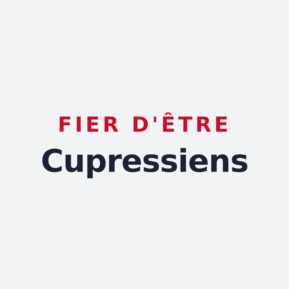 Poster « Fier d'être Cupressiens » — design pour Coupvray