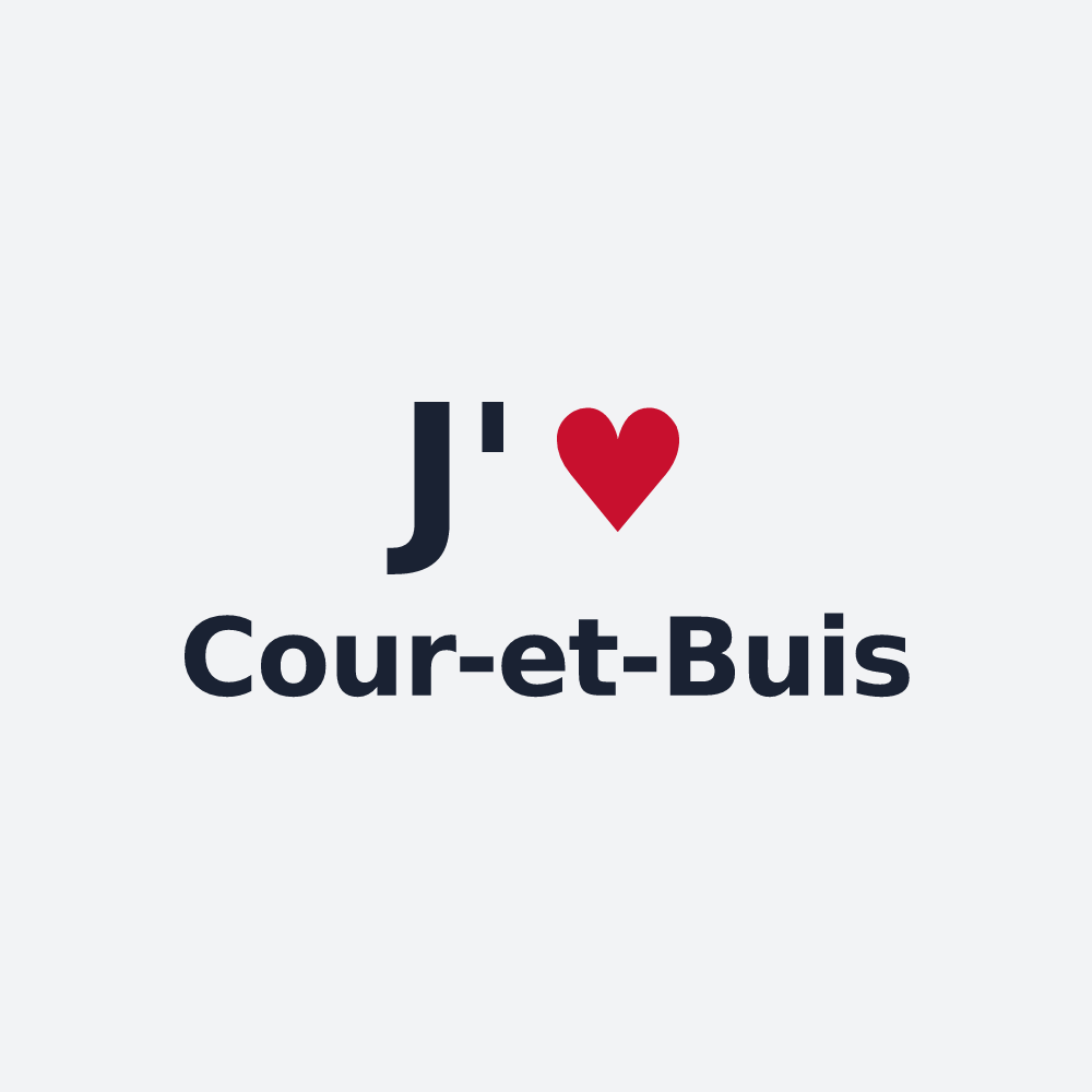 Poster personnalisé Cour-et-Buis — design J'aime Cour-et-Buis
