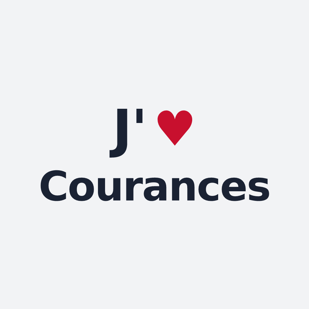 Poster personnalisé Courances — design « J'aime Courances » imprimé sur le poster
