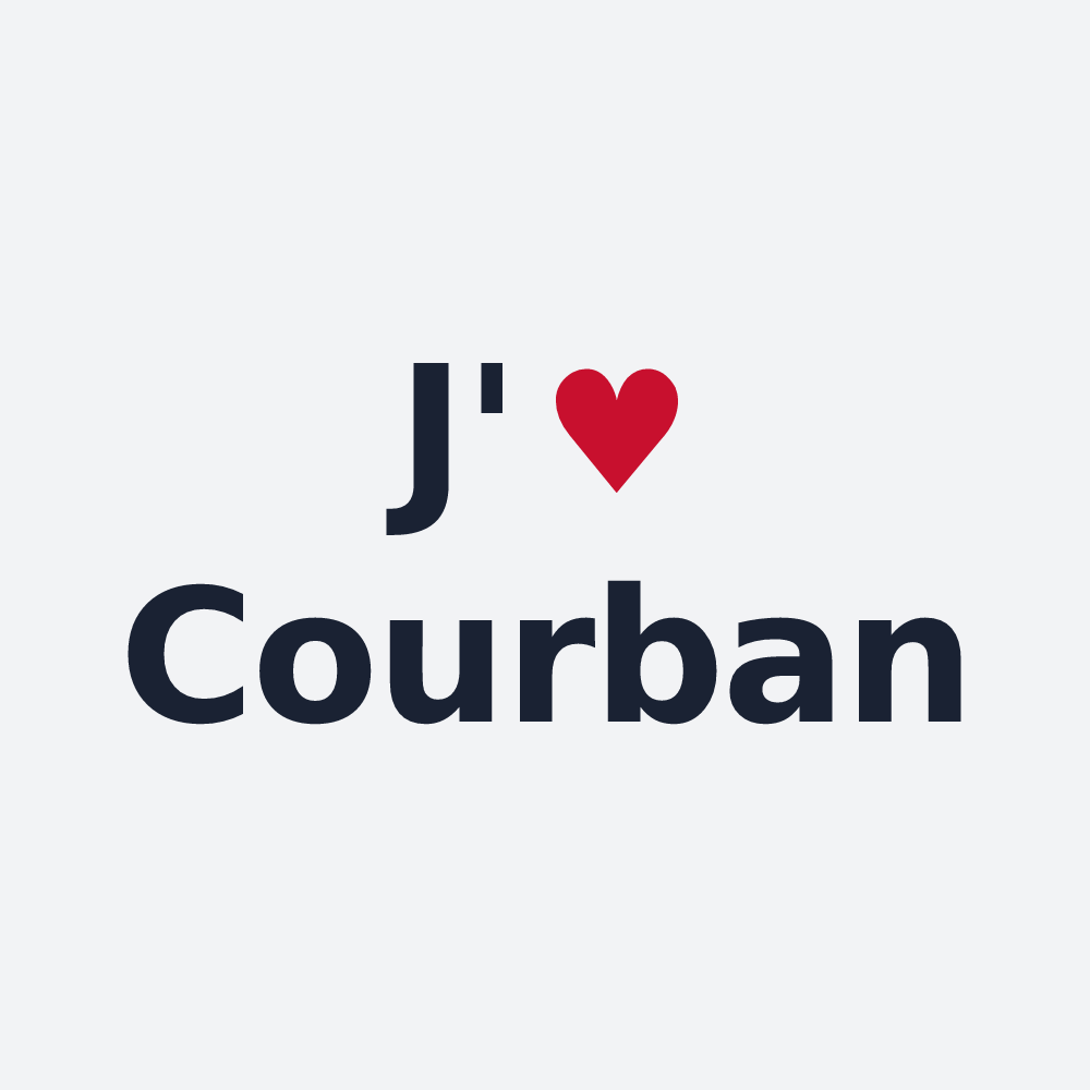 Poster personnalisé Courban — design J'aime Courban